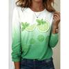 Women's Long Sleeve Crew Neck Christmas Print Casual T-Shirt, Regular Tops for Spring Summer Daily Holiday Party Wear