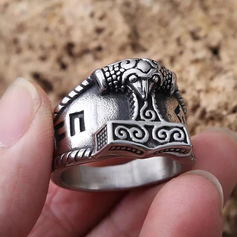 Viking Signet Ring Thor's Hammer Mjolnir 147