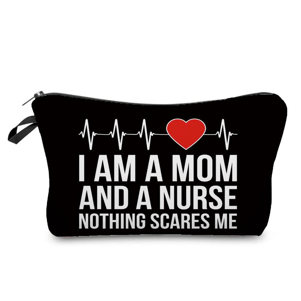 Women Nurse Print Cosmetic Bag Toiletries Organize Travel Storage Case  6443