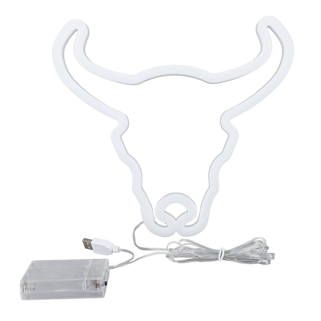 Cow Neon Light Decorative Animal Neon Night Light Hanging LED Neon Sign for Wedding Party Bedroom Bar