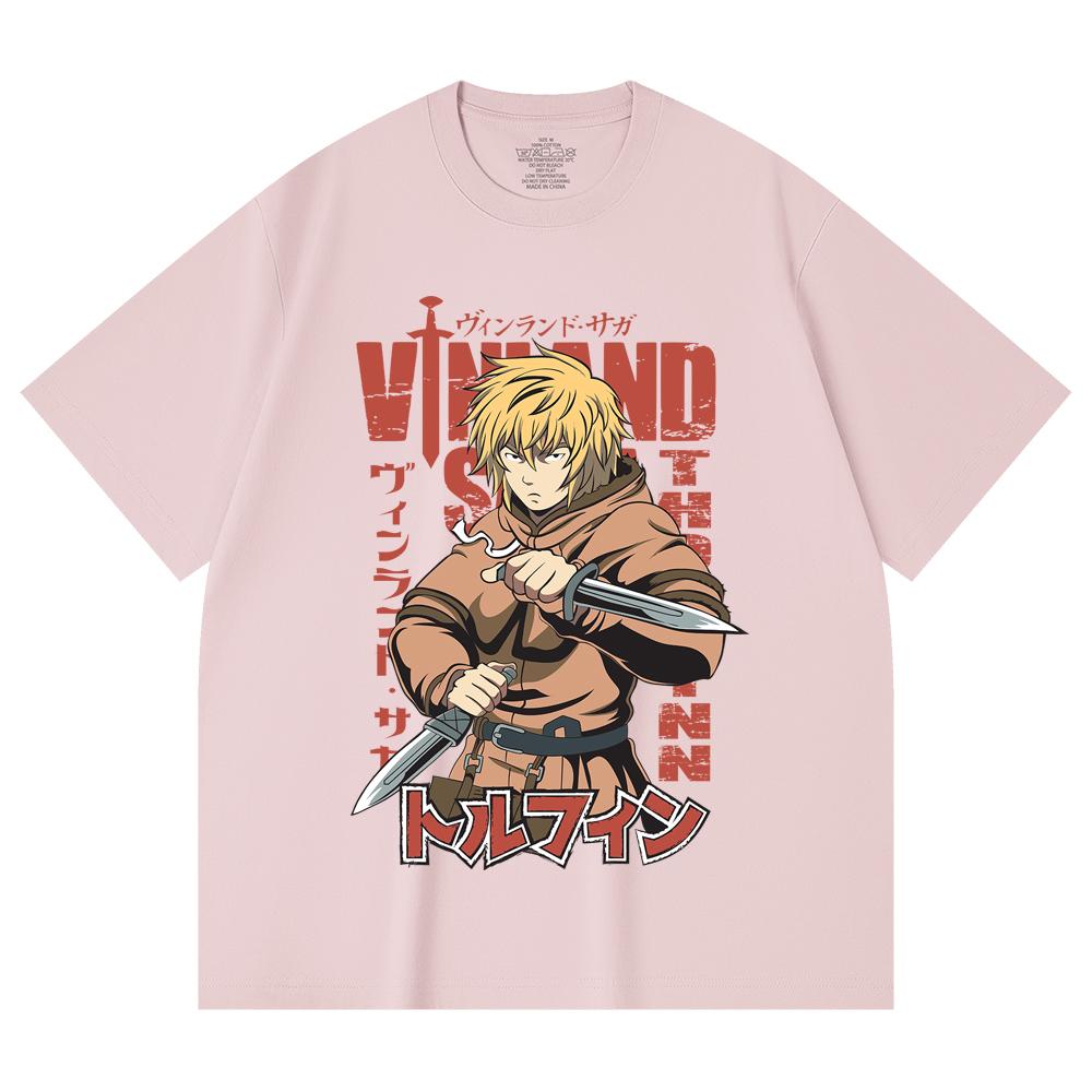 230 Gsm 100% Cotton Vinland Saga V1 Thorfinn Print Unisex Heavy Cotton T Shirt