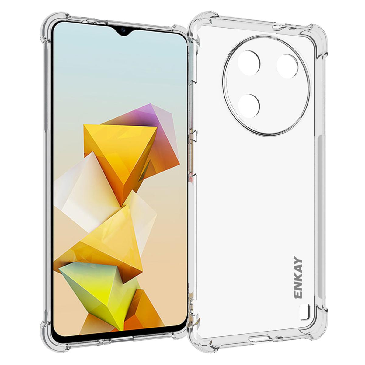 

ENKAY HAT PRINCE Для ZTE Blade A73 5G Чехол из ТПУ HD Прозрачный Утолщенные углы Задняя крышка для телефона A