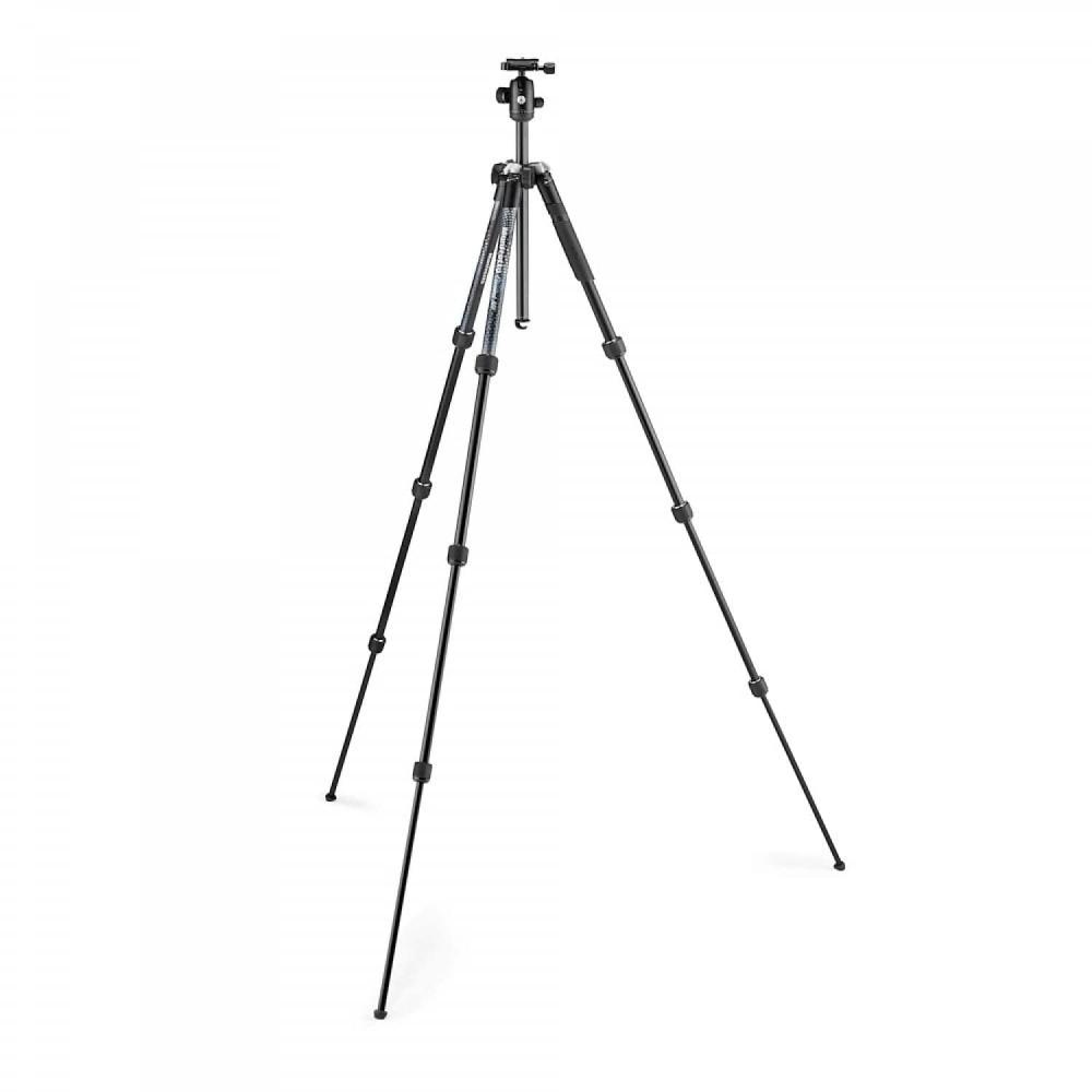 Manfrotto Element de trepied pentru smartphone MII Kit MBT de trepied cu 4 niveluri din aluminiu Telecomandă neagră inclusă Geantă de transport inclusă Adaptor pentru smartphone inclus Ma