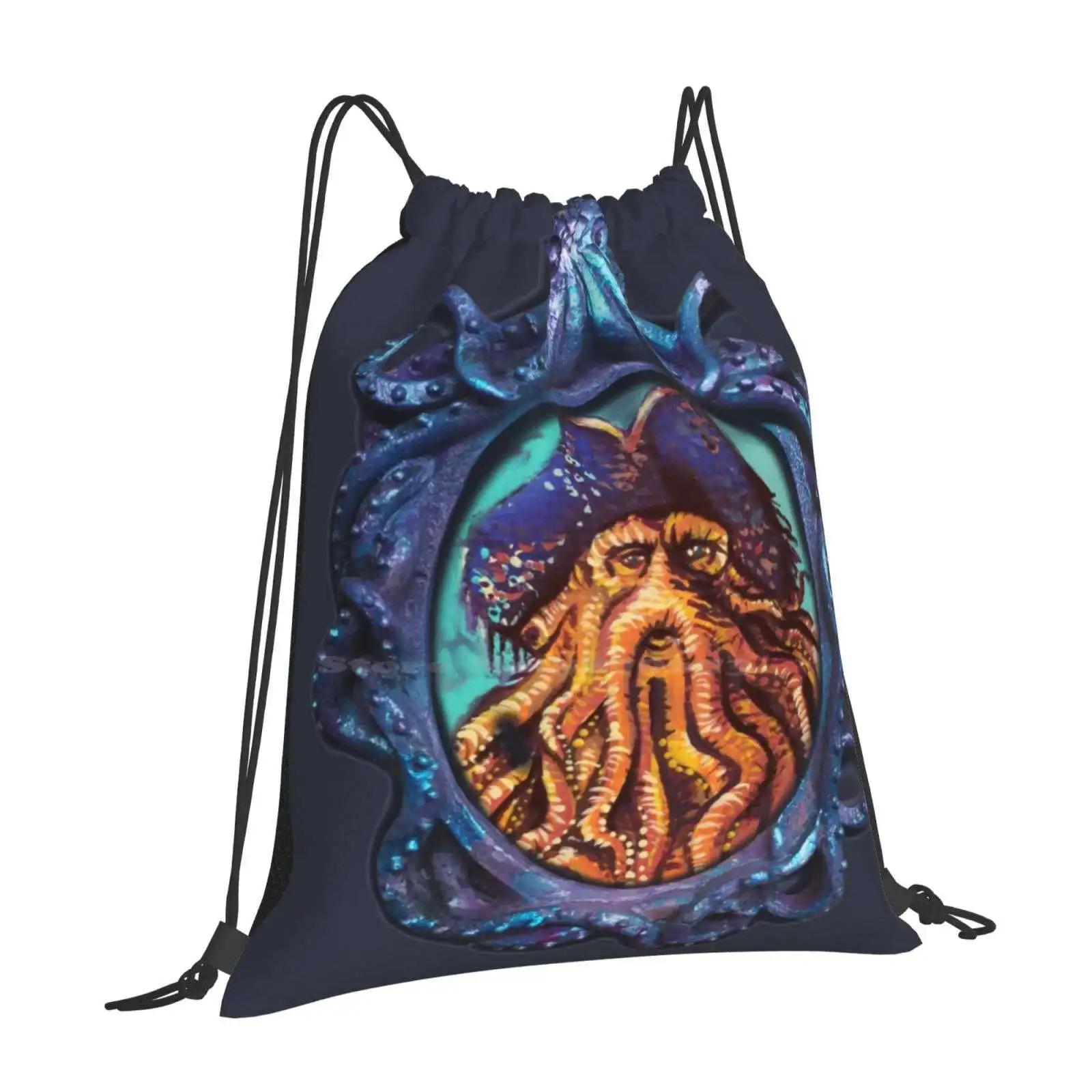 Pirate Octopus School Bags Travel Laptop Backpack Davy Jones OneSize