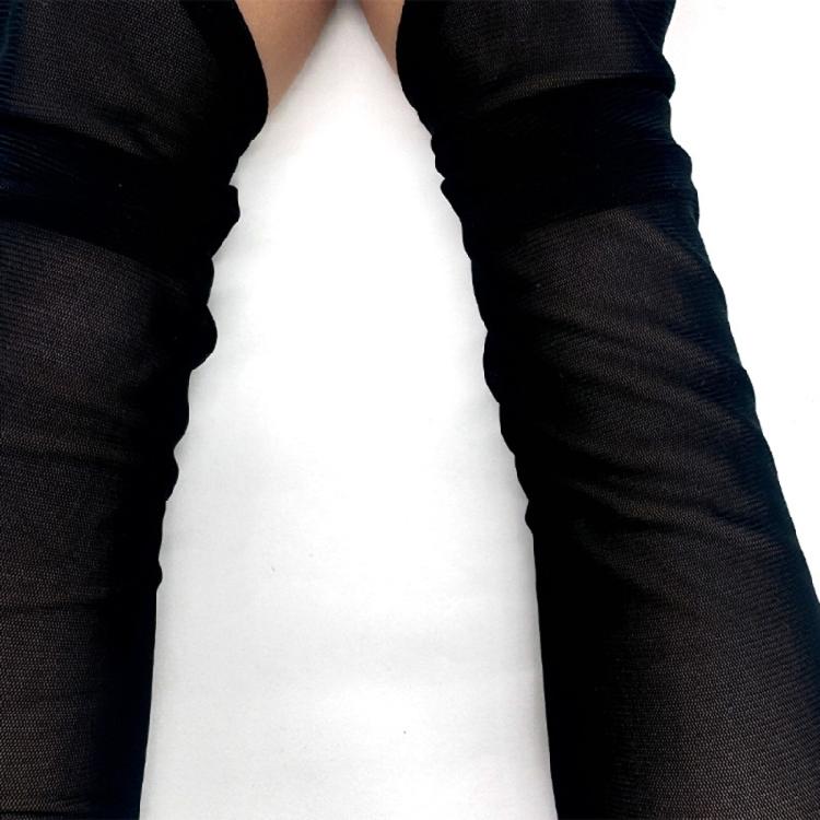 Antique 1920s Theme Party Long Fingerless Gloves with Bead Decors Sheer Gloves for Weddings Flapper Costume Accessory