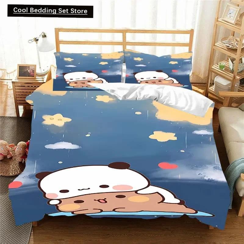 Kawaii Bubu and Dudu 3D Printing Anime Bedding Set Duvet Cover Comforter Bed Single Twin Full King Queen Size Bedding Set Kids