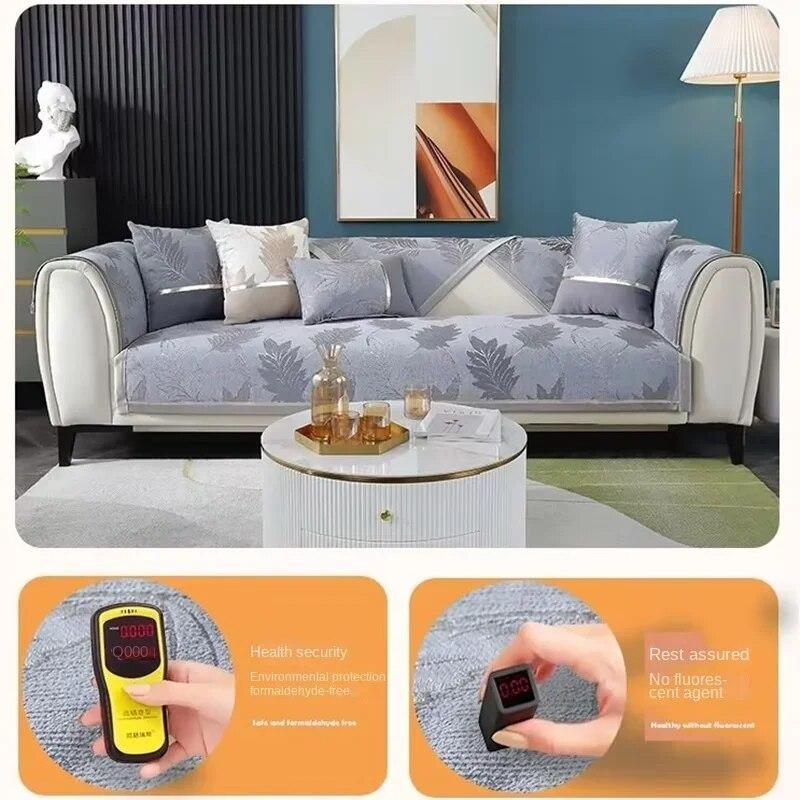 Luxury Sofa Cover Towel Chenille Fabric Nordic Living Room Sofa Cushion Universal Non-Slip Sofa Cushion Armrest Backrest Cover