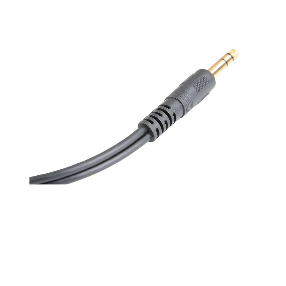 6.35mm Stereo Plug Male to Dual 1/4" 6.35mm Jack Female Audio Y Splitter Cable