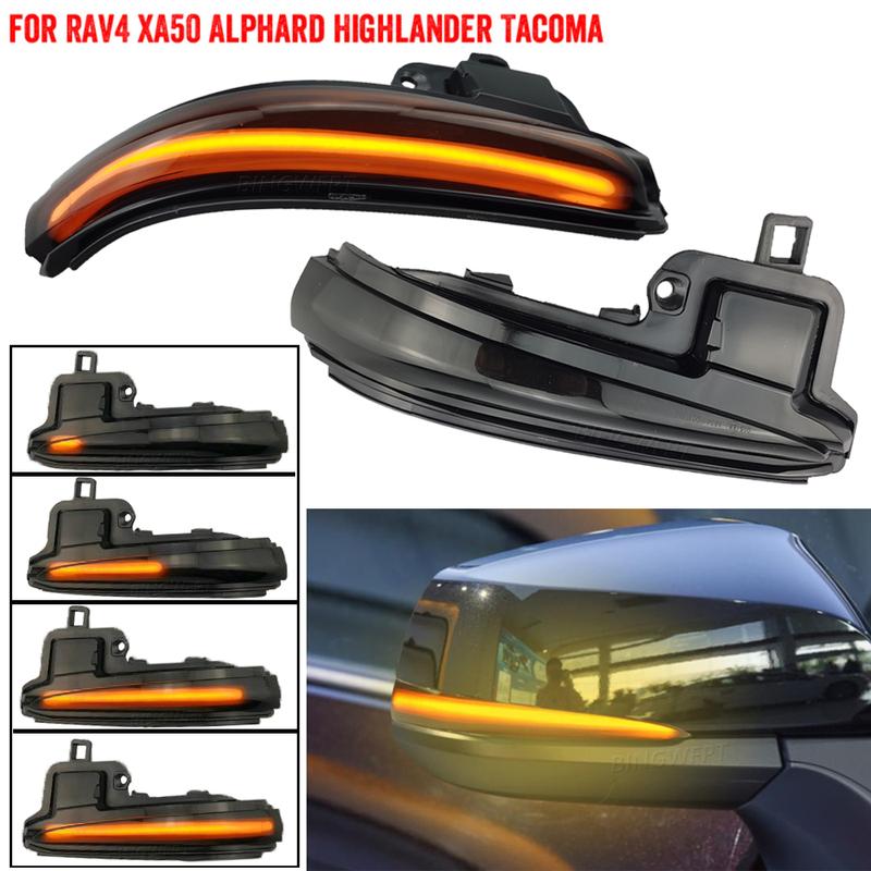 2 X For Toyota Alphard Vellfire 2016-2021 Mirror LED Dynamic Turn Signal Light Indicator For Toyota RAV4 XA50 Lexus LM 2019-2021