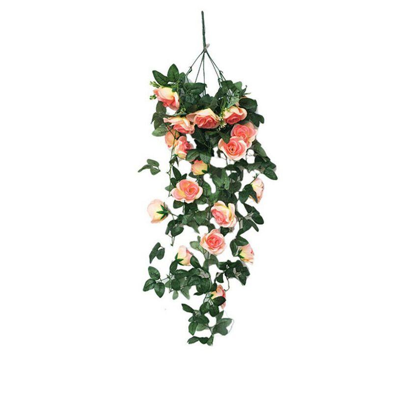 Stunning 90cm Artificial Silk Rose Flower Garland With Lifelike Green Ivy Leaves For Home Decor