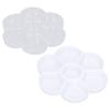 Palette 7 Holes Thickened Plastic Washable Plum Shaped Watercolor Palette Box for Studio Painting