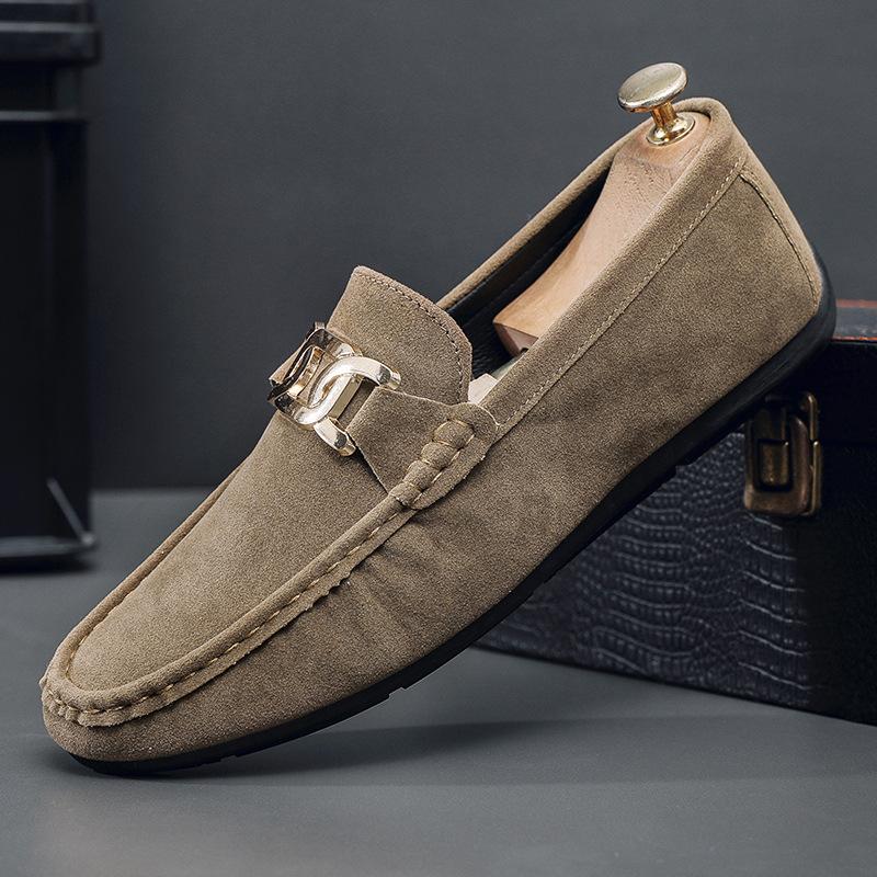 

Doudou shoes men s 2025 autumn new soft-soled breathable lazy driving shoes business casual foot loafers 44