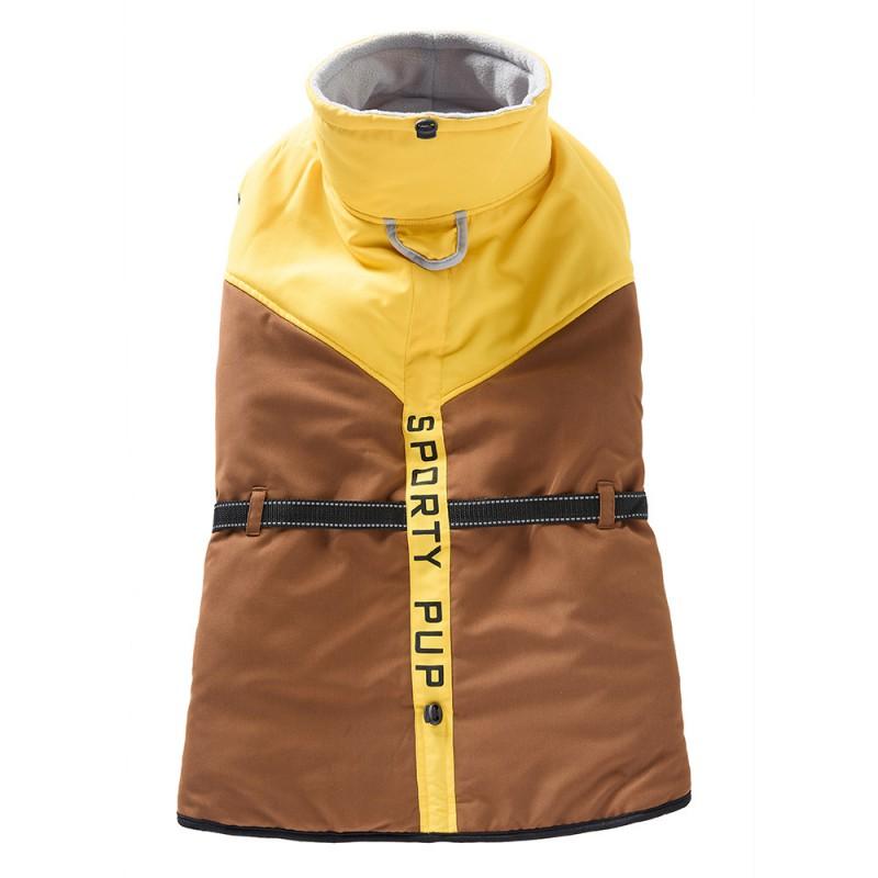 Warm Winter Dog Coat With Reflective Strip Leash Loop Large Breeds Cotton Pet Jacket
