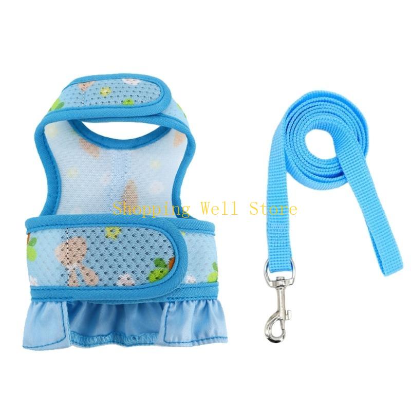 KX4B Kleintiergeschirr und Leine für Kaninchen Meerschweinchen und andere Kleintiere