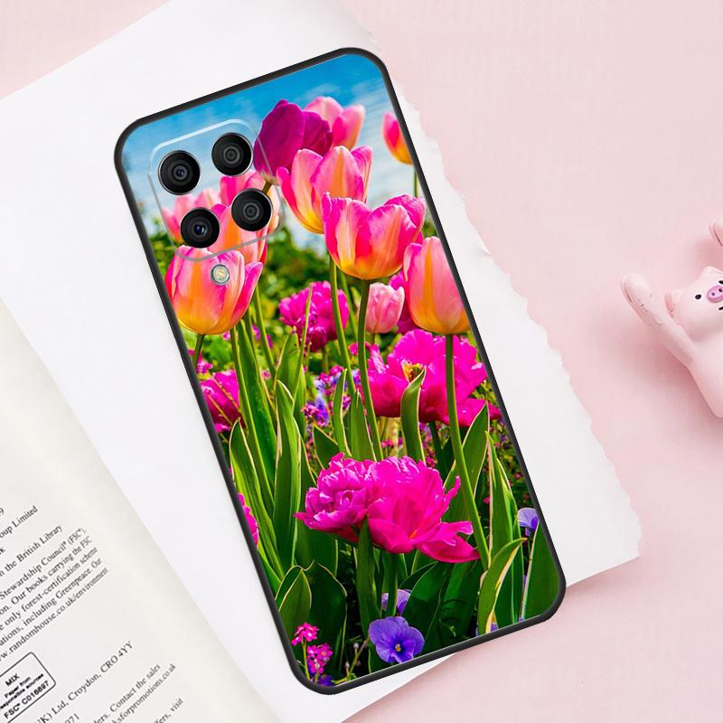 Spring Tulips Flower Case For Samsung Galaxy M13 M53 M16 M36 M56 M06 M52 M32 M12 M54 M34 M14 M35 M55 M15 M11 M31