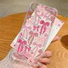 Rosa Schleifenmuster Hülle Für iPhone 17 Pro Max Coque iPhone 16 15 14 13 Pro Max 11 Stoßfest Klar Weiche Silikonhülle