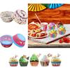 Cupcake-Förmchen Wiederverwendbar Antihaft Backförmchen Regenbogen Floral Weihnachtsdesign Muffin-Förmchen zum Backen von Cupcakes Kuchen Dekoration