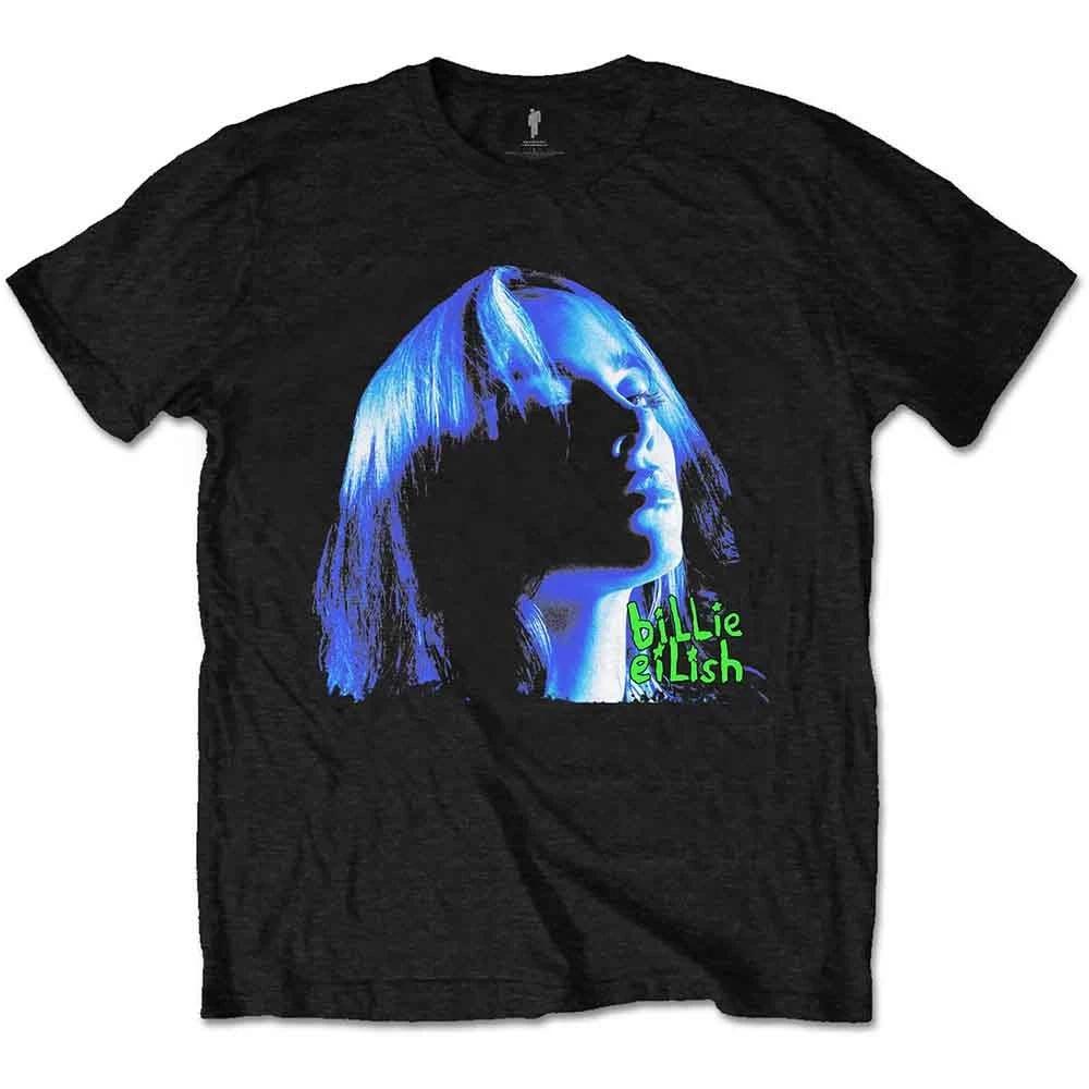 Billie Eilish Neon Shadow Blue Unisexs TShirt L