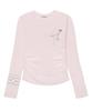ESCAPEFROM Time Clip Print Slim Fit Shirred Long Sleeve [4 Colors]