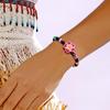 Bohemian Colorful Flower Charm Bracelets For Women Adjustable Pull String Summer Vacation Bangles Girls Party Jewelry Gift
