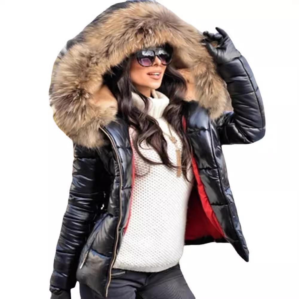 New Autumn and Cold Season Women's Cotton-padded Jackets, Down-padded Jackets, Short Hooded Women Large Size Cotton-padded Jackets