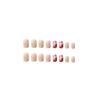 24pcs Press On Nails Whitening French Manicure Autumn and Winter Lips Pink Wear Nail Lover Simple Translucent Retro Manicure Fake Nails