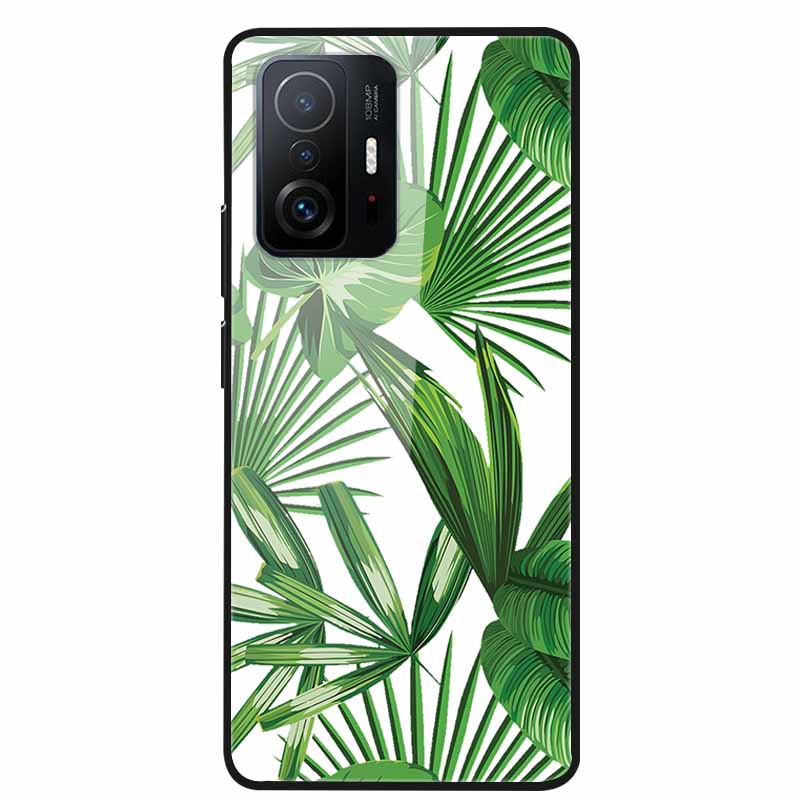 Case For Xiaomi 11T Pro Glass Hard Tempered Glass PC Phone Cover For Xiaomi Mi 11T 11 T Pro Shockproof Landscape Cute Capa Coque