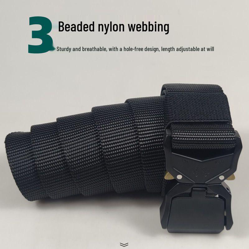 Men's Quick-Release Nylon Tactical Belt with Alloy Buckle