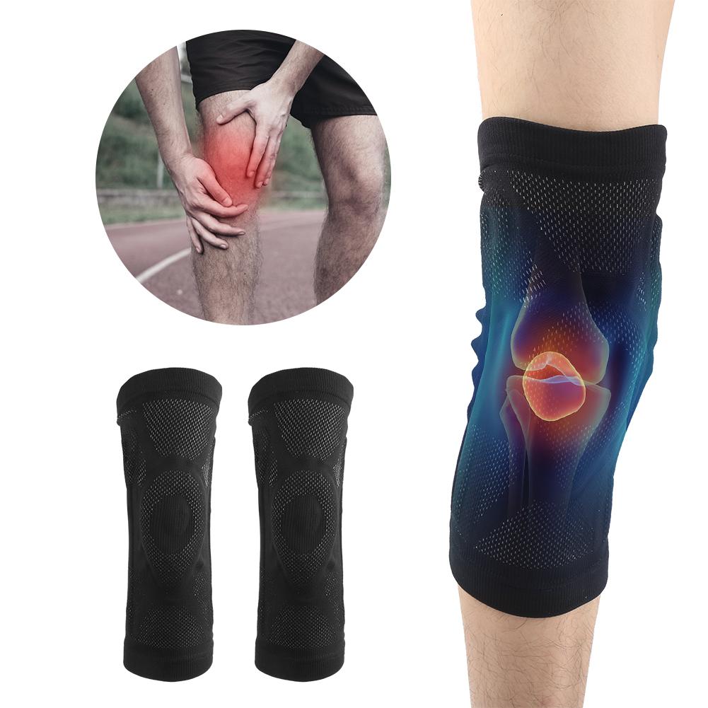 2Pcs Breathable Sport Kneecap Anticollision Patella Guard Leg Sleeve Protective GearBlack L