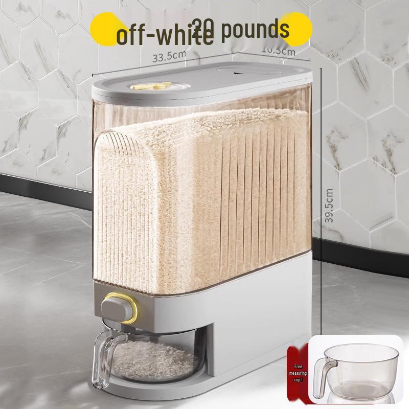 20 Jin Sealed Rice Storage Bucket: Insect & Moisture-Proof, Food-Grade, High-End Home Use Container