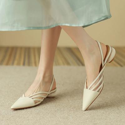 Summer Casual Fashion Pointed Toe Round Heel Women's Sandals New Arrival Sexy Elegant Comfortable Toe High Heels NO:229