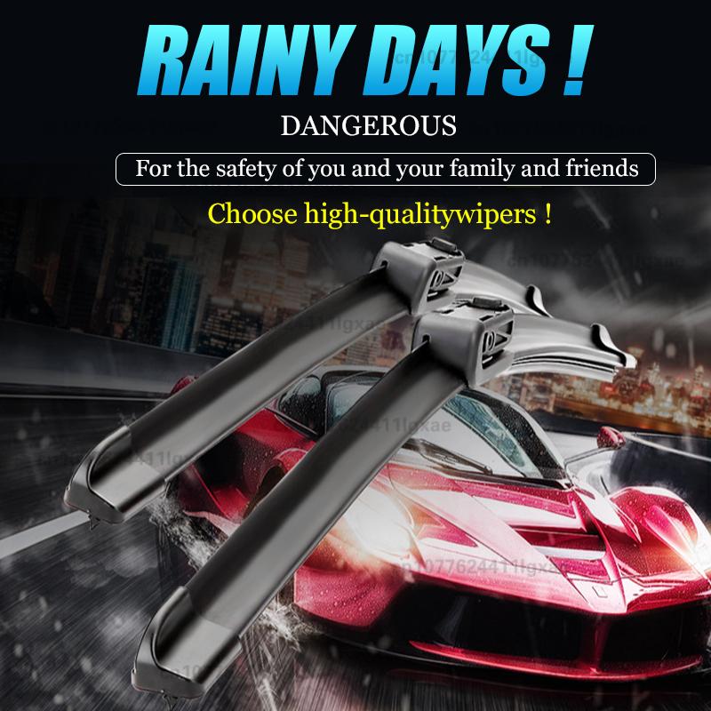 Car Front Windshield Wipers Blades For Nissan Qashqai J10 2006-2013 2012 2011 Rubber Blades Quiet Durable Exact Fit Easy tall