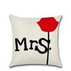 Couple Print Decorative Pillowcases Living Room Office Home Pillowcases Car Ornaments