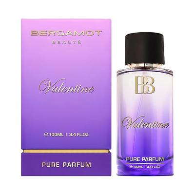 Bergamot Beaute VALENTINE Čistý PARFÉM 12+ hodin Dlouhotrvající Tekutý Parfém pro Ženy, Vyšší Koncentrace než Eau De Parfum, 100ml