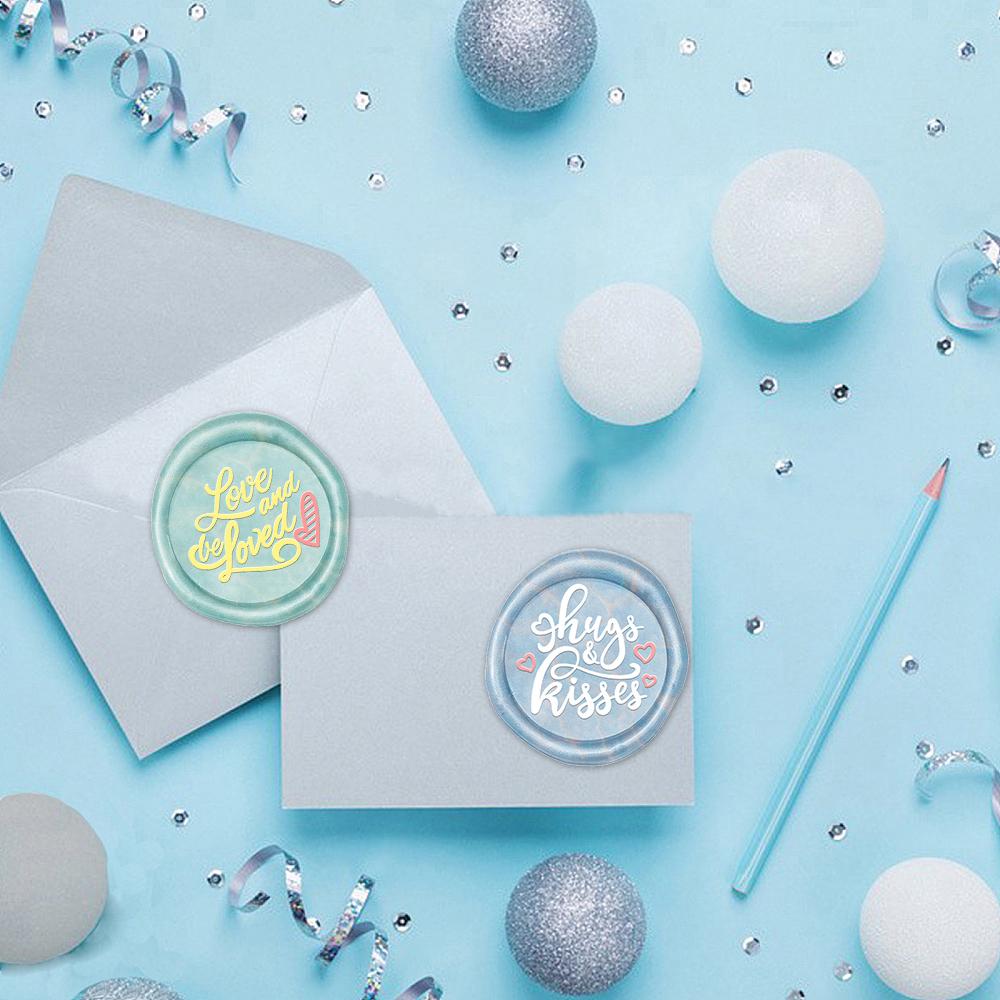 Blessing Phrases Wax Seal Stamp Retro Sealing Wax Stamp 25mm Removable Brass Head for Envelope Card Package Decoration