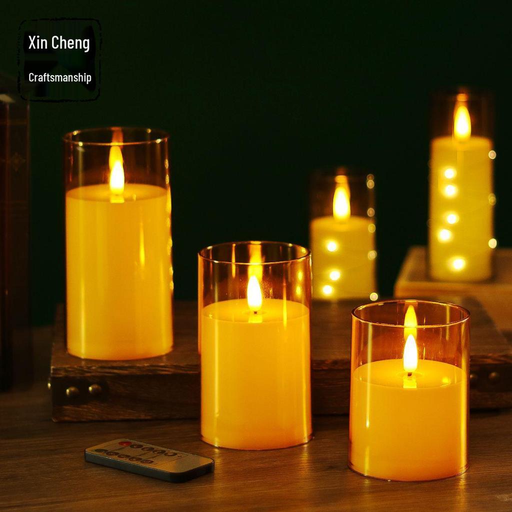 LED Acrylic Bullet Candle Lights: Realistic Flame, Perfect for Weddings & Romantic Bar Décor