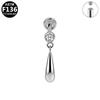 Gaibei G23 Titanium Alloy Cat Head Internal Thread Cartilage Stud Earrings