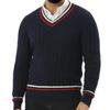 Men's   Big Size  Knitting  Long Sleeves  Twisted Flower  Pullover  Sweater