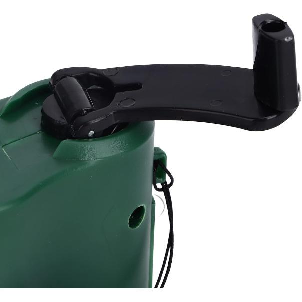 USB Hand Crank Portable Cell Phone Charger with LED Light - 5V Output for Hiking, Camping, Emergency