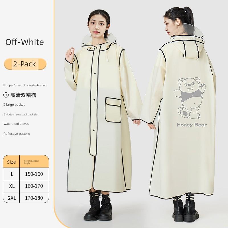 Heavy Rain-Grade Cycling Raincoat for Bicycles and Electric Bikes, Long Full-Body One-Piece Design for Women, Separate Rider and Bike, 2025 New Model