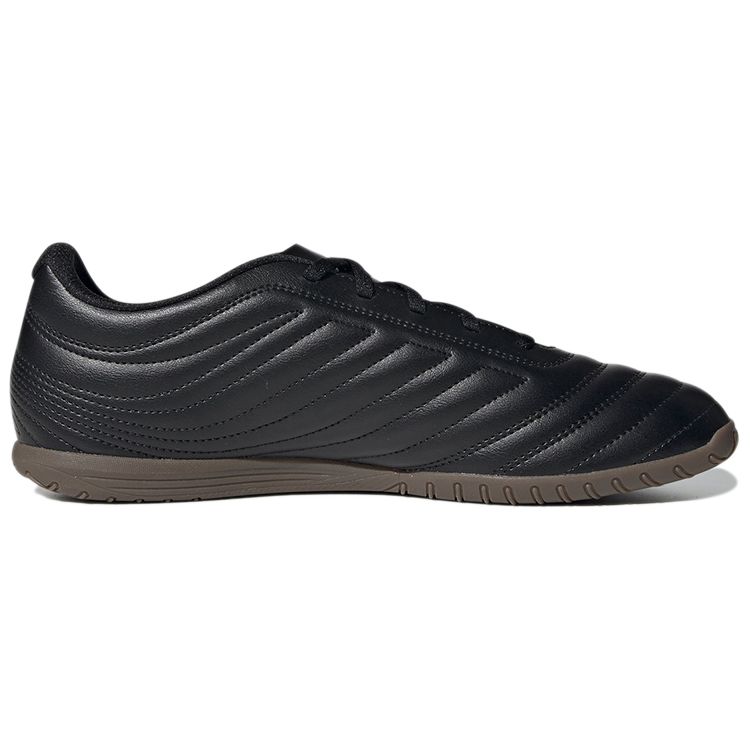 Adidas Copa 20.4 Indoor Boots Round Toe Lace-Up IC/IN Super Fiber Non-Slip Wear-Resistant Fit Soccer Shoes Men Footwear Carbon-Black EF1958