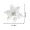 36Pcs Christmas Flower Ornament Cloth Simulated Glitter Lightweight Decoration for Tree Party Wedding DIY Craft Adornment