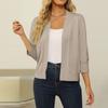Women Casual Lightweight Cropped Cardigan Sweater 3/4 Sleeve Open Front Comfortable Fashion Shrugs