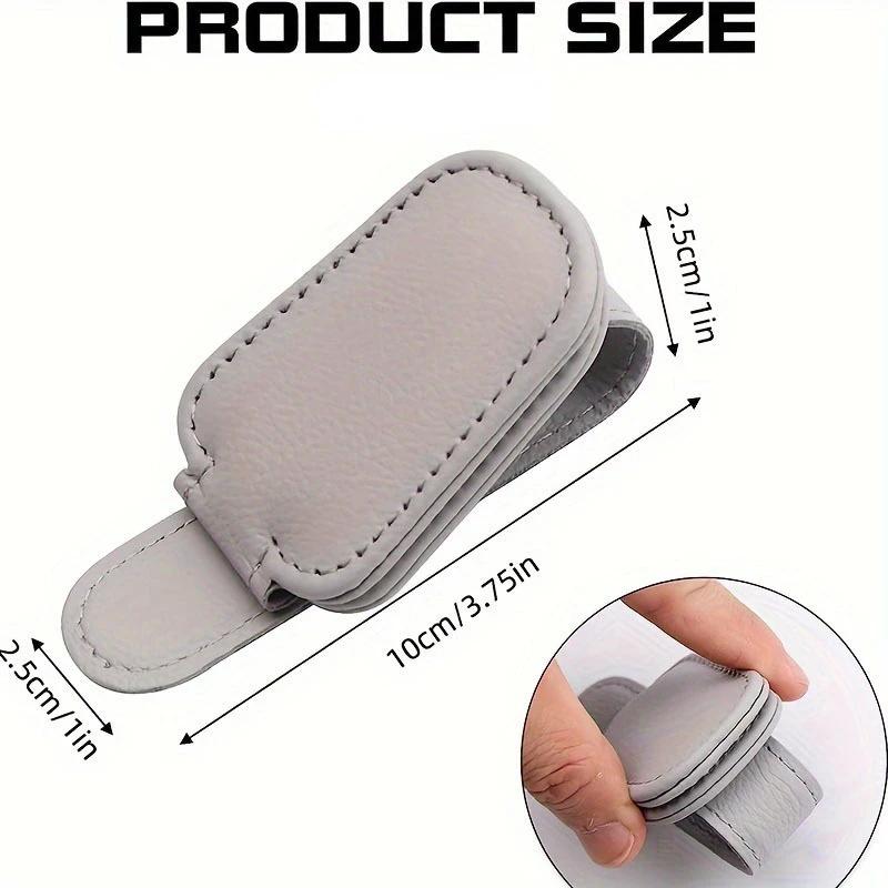Sunglasses Holder Is Suitable for Car Sunshades Magnetic Leather Sunglasses Clip and Ticket Clip Car Sunshade Accessories