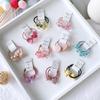 1 Pair Kid Hair Band  Cute Sweet Floral Heart Bear Crystal Hair Rope for Baby Girl Little Girl Hair Accessories