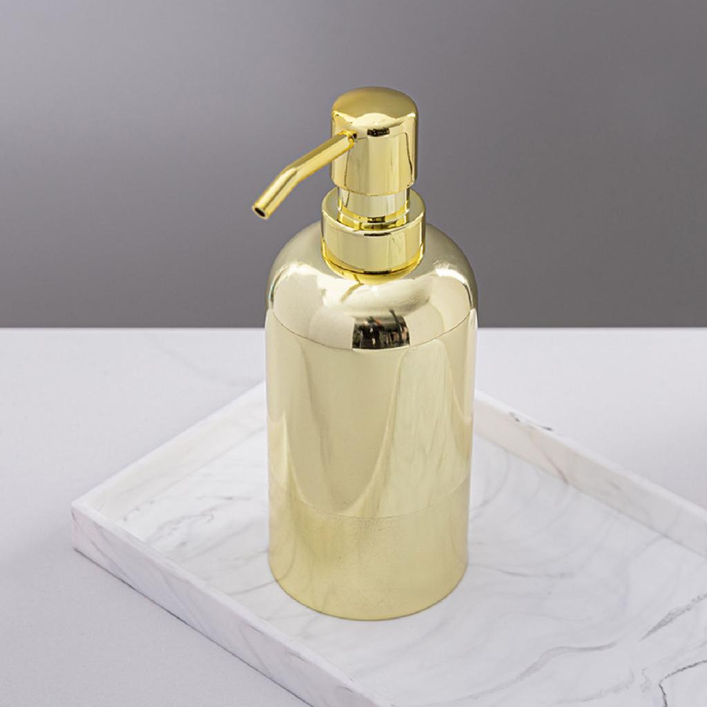 Countertop Soap Dispenser 201 Stainless Steel Press Type Liquid Hand Dish Pump Bottle for Bathroom Kitchen Golden