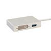 Type-C to HDMI+VGA+DVI+USB3.0 4-in-1 Multi-functional Adapter Type-C Hub for New MacBook Pro Splitter Hub Dock