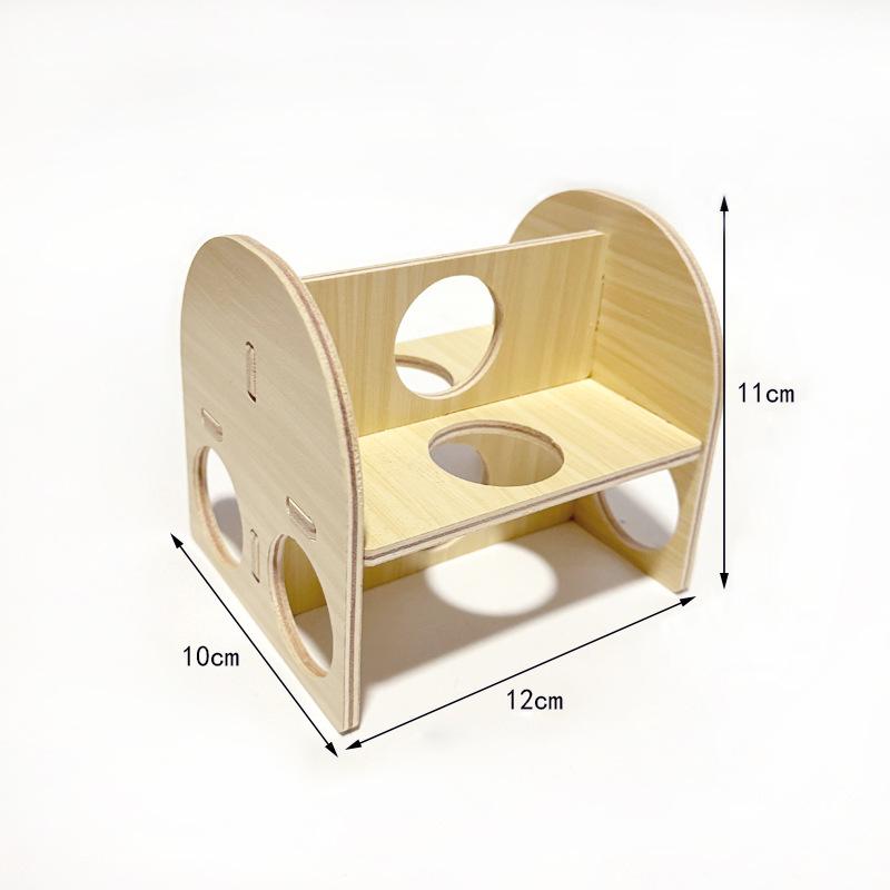 Luxury Solid Wood Hamster Villa with Pet Stairs and Sleeping Nest