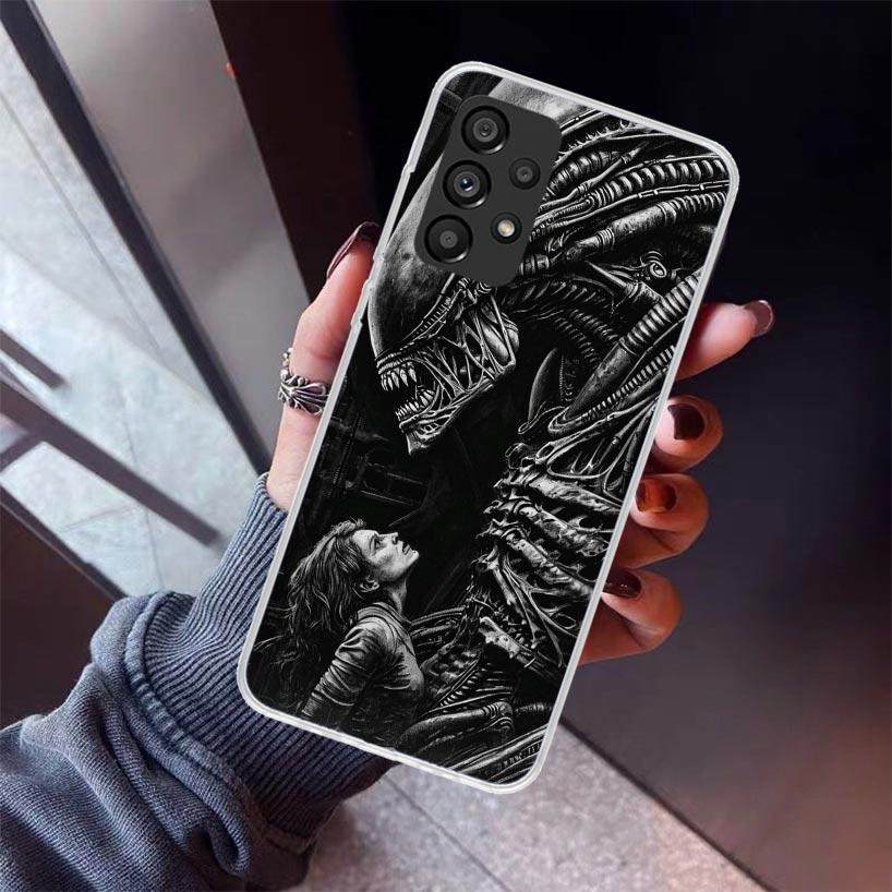 Cool A-Alien X-Xenomorph Phone Case For Samsung Galaxy A52 A51 A50S A32 A22 A12 A02S A72 A71 A31 A70 A30S Note 20 Ultra 10 Plus