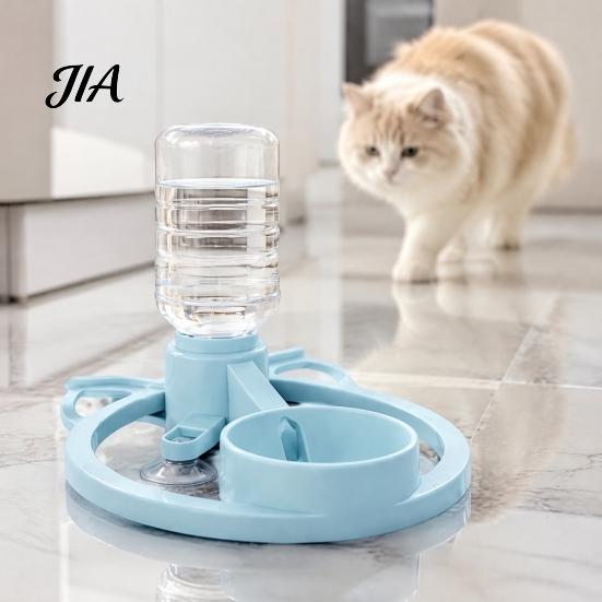 Modern Pet Water Dispenser Automatic Cat Dispenser, Bottle Adapter with Suction Cups, Non-Slip Portable Drinking Station for Kitten Puppy Travel